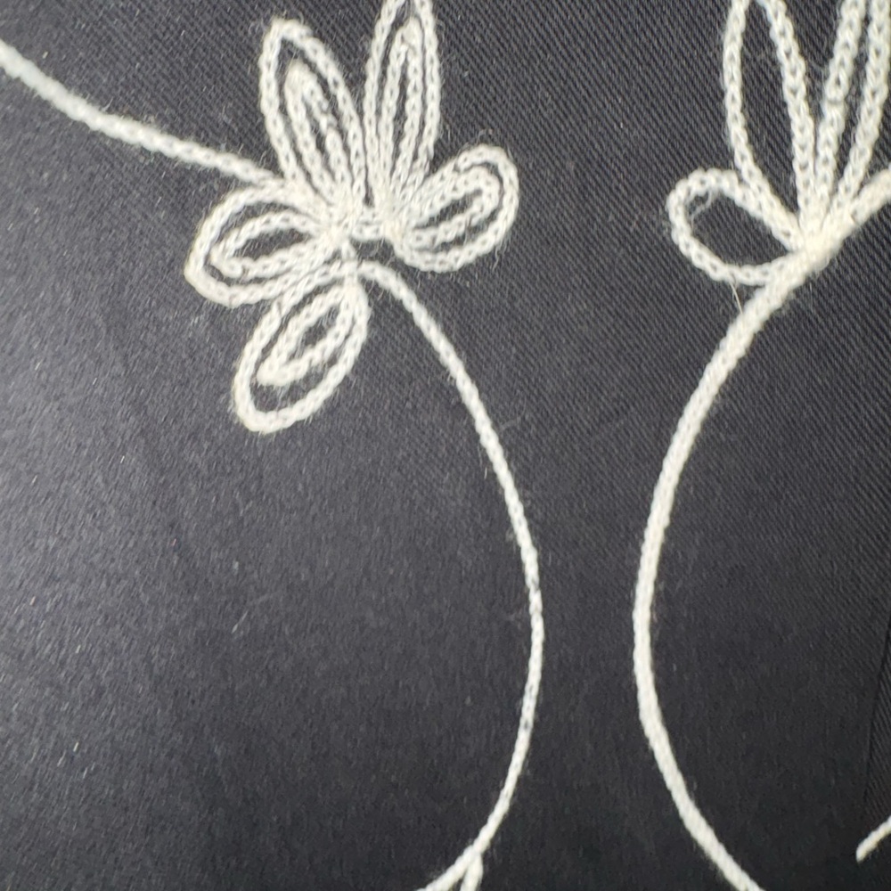 HUE Black and White Embroidered Pants - Picture 5 of 5
